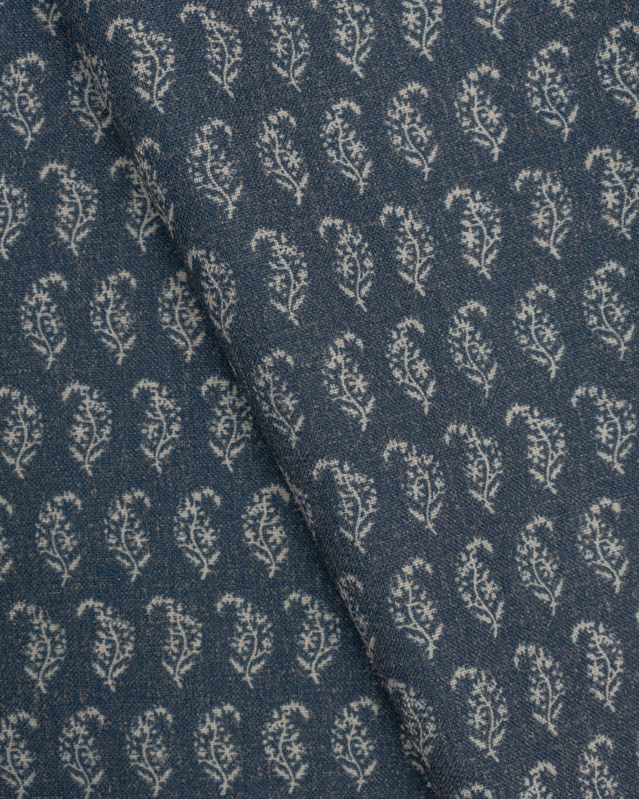 Vintage-Paisley-Cross-Blue-Night-scaled-1.jpg Vintage Paisley - Blue Night Fabric Swatch - Image 1