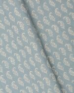Vintage Paisley - Blue Sky Ripple Fold Drapes - Image 2