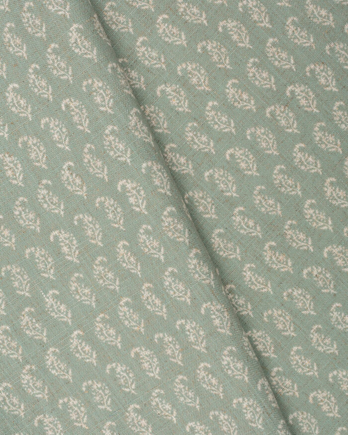 Vintage Paisley - Jade Ripple Fold Drapes - Image 4