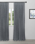Vintage Paisley - Blue Night  Ripple Fold Drapes - Image 3