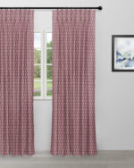 Vintage Paisley - Burgundy Ripple Fold Drapes - Image 4