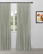 Vintage Paisley - Jade Ripple Fold Drapes - Image 3