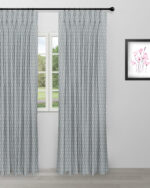 Vintage Paisley - Pool Blue  Ripple Fold Drapes - Image 4