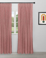 Vintage Paisley - Red Custom Curtains