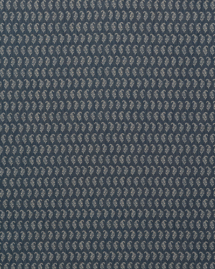 Vintage Paisley - Blue Night  Ripple Fold Drapes - Image 2