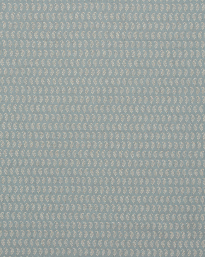 Vintage Paisley - Blue Sky Ripple Fold Drapes - Image 3