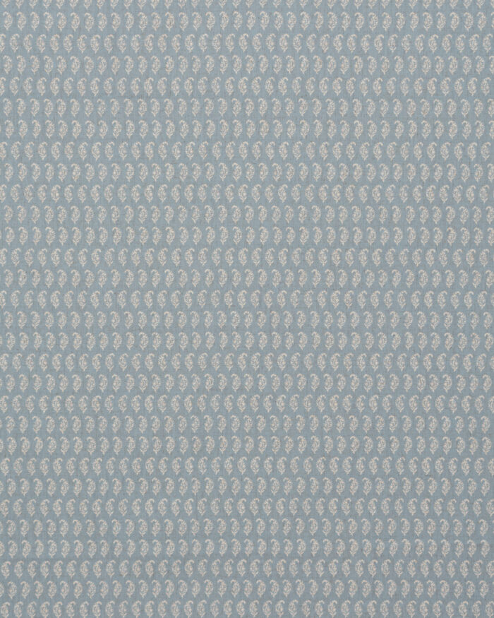 Vintage Paisley - Pool Blue  Ripple Fold Drapes - Image 2