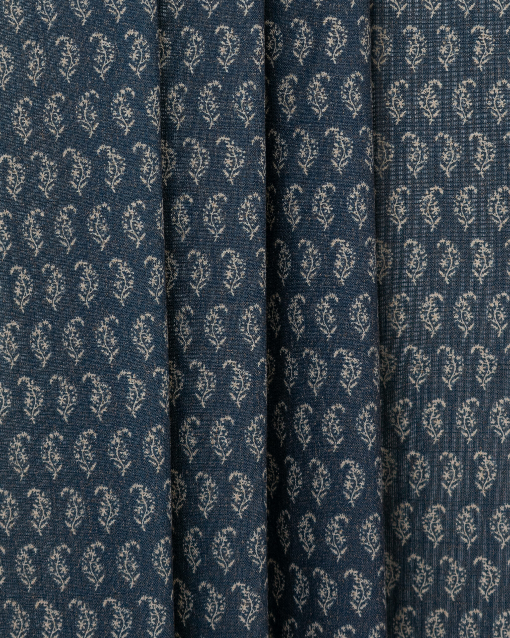 Vintage-Paisley-Vertical-Blue-Night-scaled-1.jpg Vintage Paisley - Blue Night Ripple Fold Drapes - Image 1