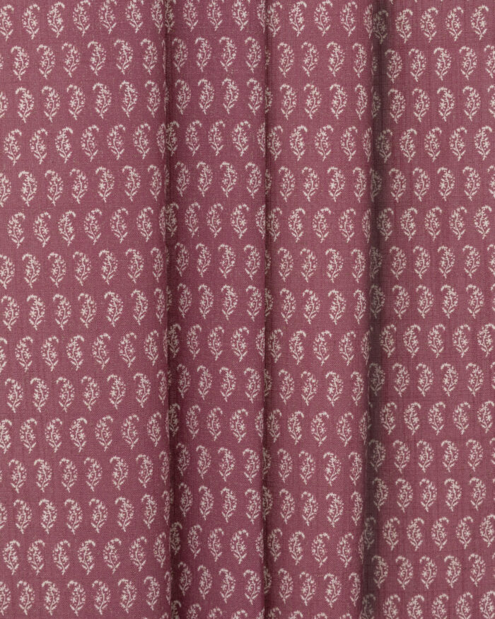 Vintage Paisley - Burgundy Fabric Swatch - Image 3