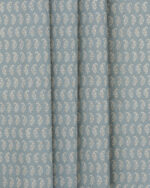 Vintage Paisley - Pool Blue  Ripple Fold Drapes