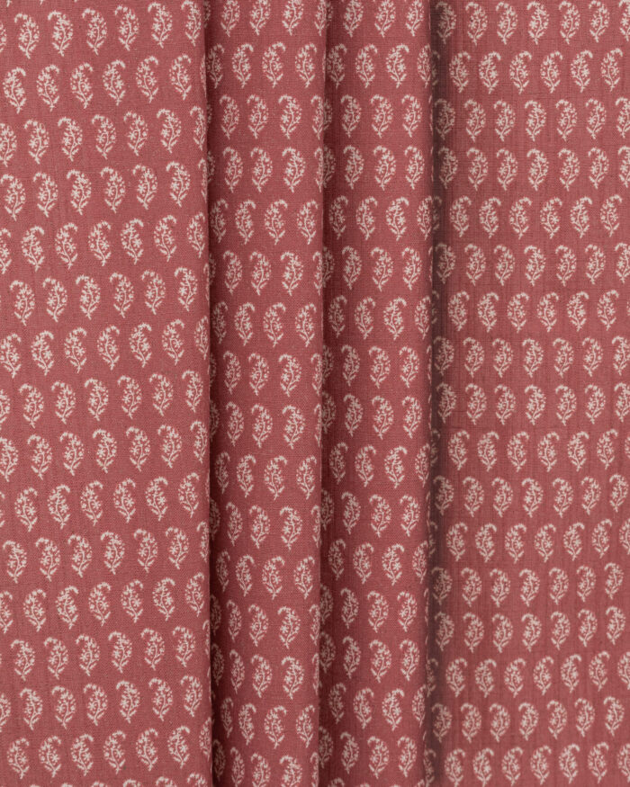 Vintage Paisley - Red Fabric Swatch - Image 3