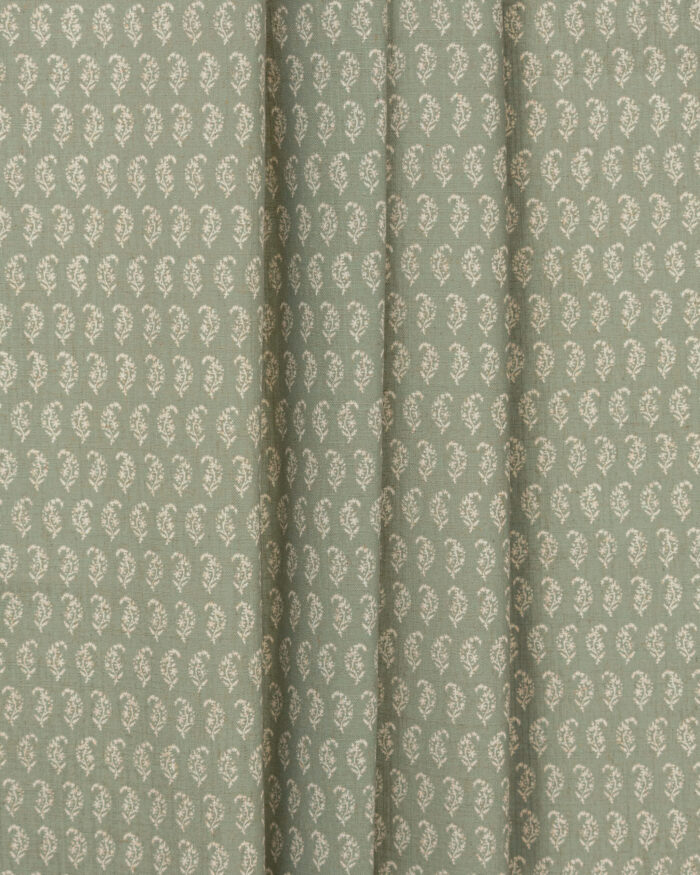 Vintage Paisley - Soft Green Fabric Swatch - Image 3