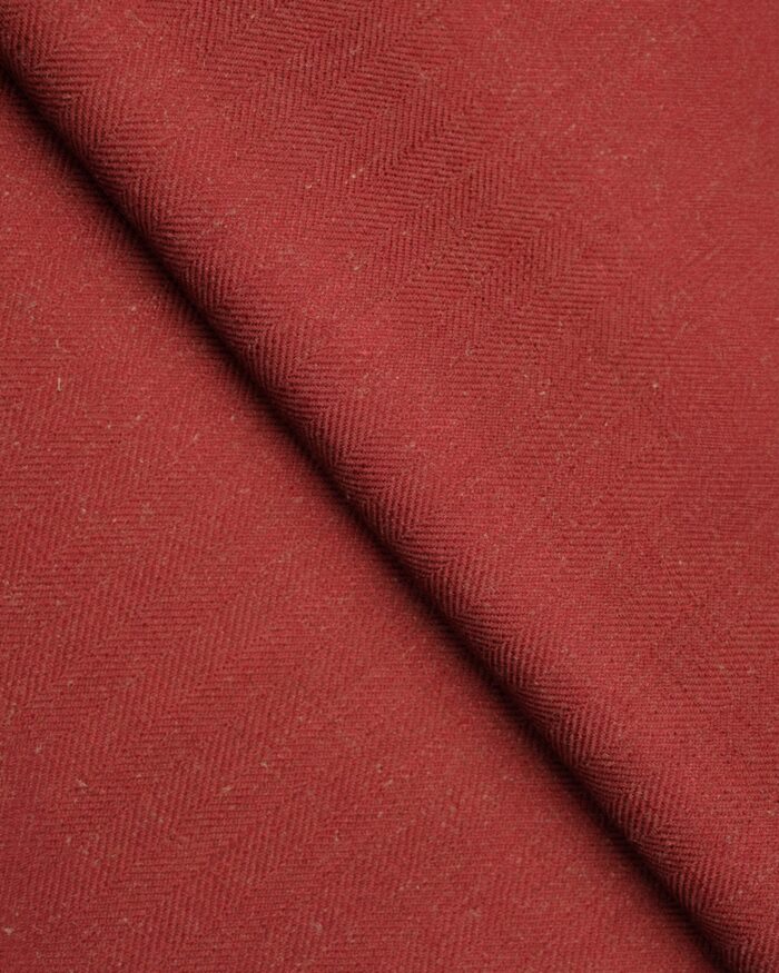 Herringbone Plains - Misty Red Ripple Fold Drapes - Image 2