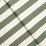 Vintage Linen Stripes - Khaki Green Fabric Swatch