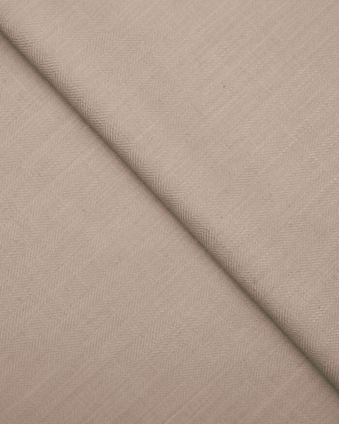 Herringbone Plains - Bark Brown Ripple Fold Drapes - Image 2