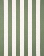 Vintage Linen Stripes - Khaki Green Ripple Fold Drapes - Image 3