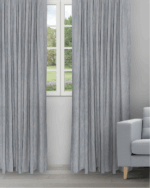 Almond - Dusky Blue Ripple Fold Drapes