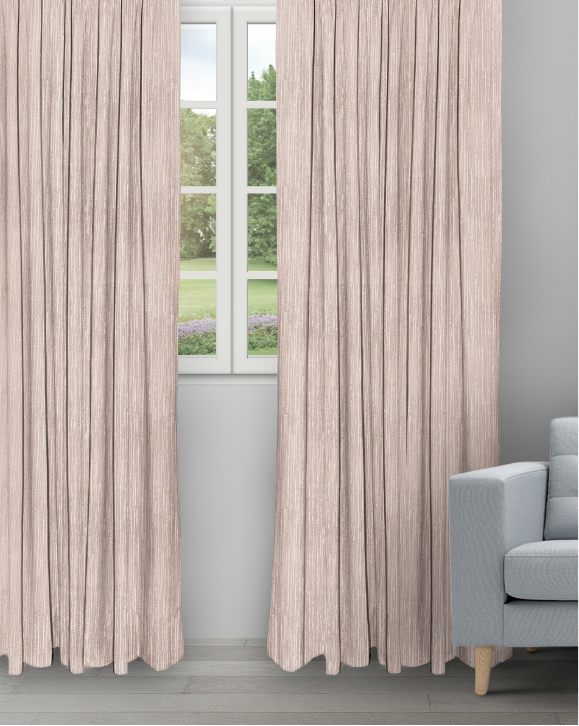 Almond - Misty Rose Almond - Misty Rose Color Ripple Fold Drapes - Image 1