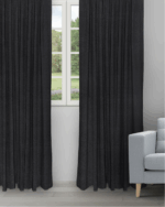 Colonial - Black Beauty Ripple Fold Drapes
