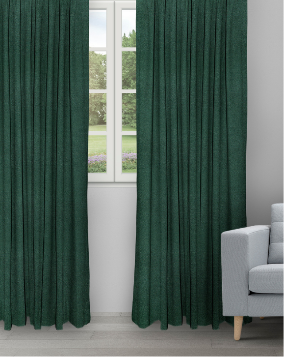 Colonial - Forest Colonial - Forest Ripple Fold Drapes - Image 1