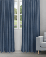 Colonial - Heather Blue Ripple Fold Drapes
