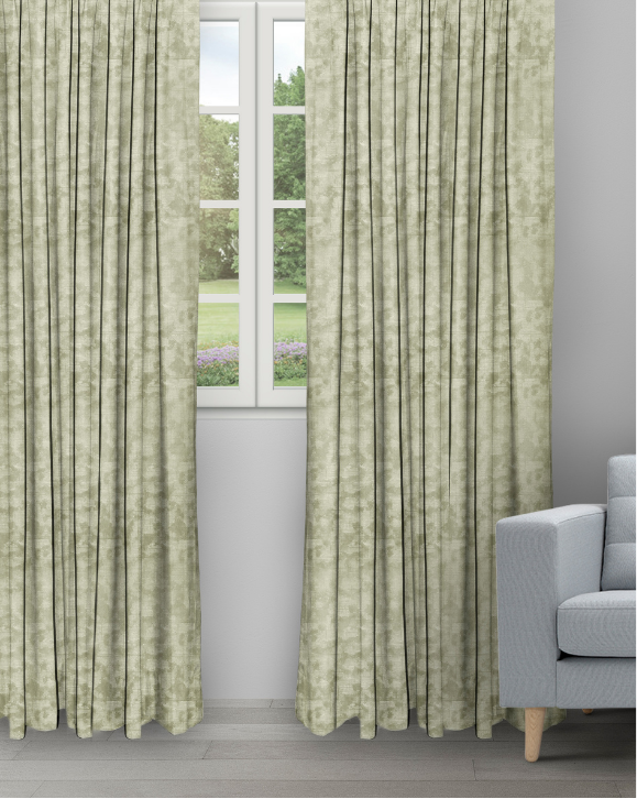 Colorado - Herb Green Colorado - Herb Green Ripple Fold Drapes - Image 1