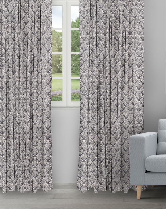 Cotton Husk - Lake Cotton Husk - Lake Ripple Fold Drapes - Image 1
