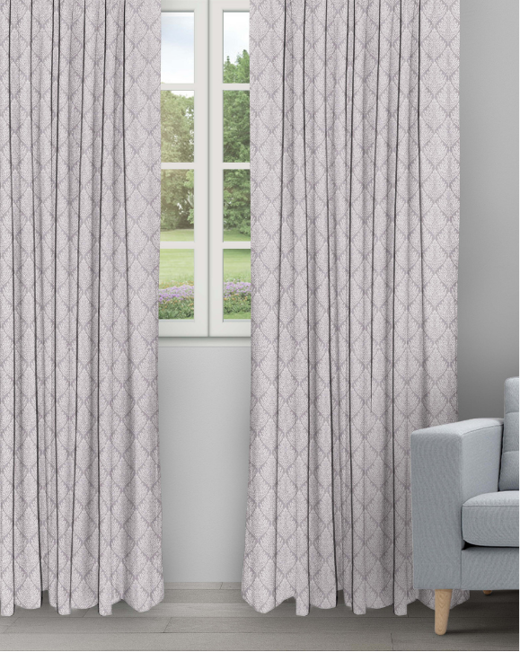 Cotton Husk - Silver Cotton Husk - Silver Ripple Fold Drapes - Image 1