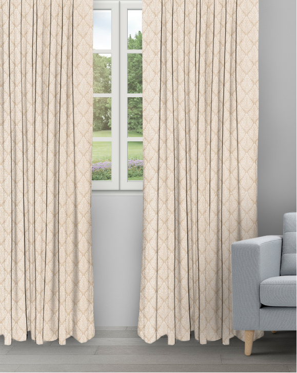 Cotton Husk - Vanilla Cotton Husk - Vanilla Ripple Fold Drapes - Image 1