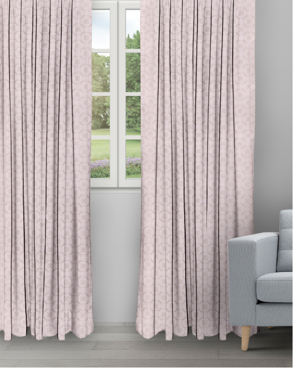 Curtain Ambrosia - Blush Curtains Ambrosia - Blush Ripple Fold Drapes - Image 1