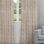 Floral Athena - Biscotti Ripple Fold Drapes