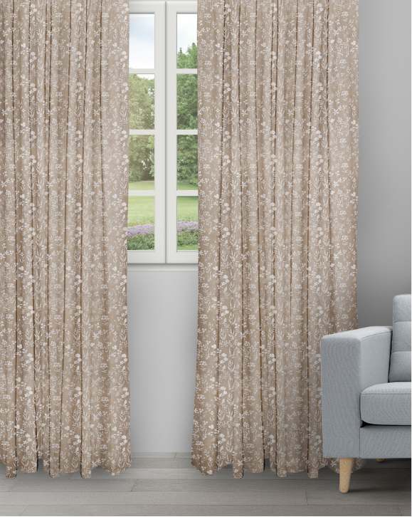 Floral Athena - Bisotti Floral Athena - Biscotti Ripple Fold Drapes - Image 1