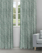 Floral Athena - Mallard Ripple Fold Drapes
