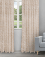 Floral Athena - Vanilla Ripple Fold Drapes