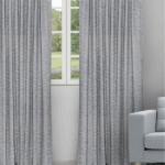 Landscape - Dusky Blue Ripple Fold Drapes