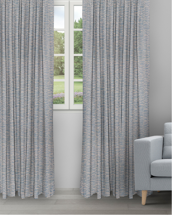 Landscape - Dusky Blue Landscape - Dusky Blue Ripple Fold Drapes - Image 1