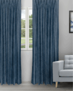 Only -Blue/Gray Ripple Fold Drapes
