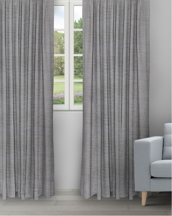 Oreo - Dark Gray Oreo - Dark Gray Ripple Fold Drapes - Image 1
