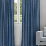 Orlando - Navy Ripple Fold Panels