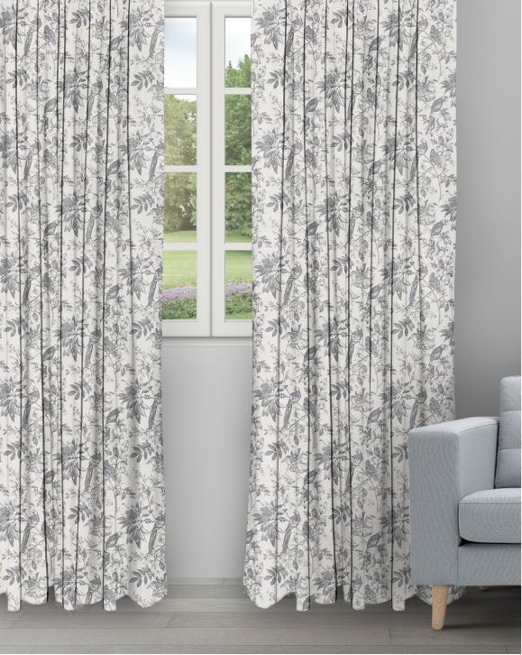 Pero - Graphite Pero - Graphite Ripple Fold Drapes - Image 1