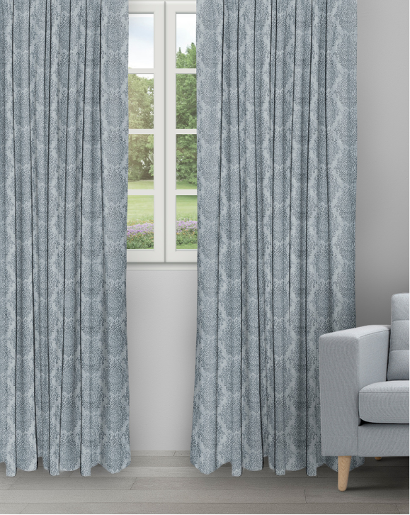 Quinlan - Antique Blue Quinlan - Antique Blue Ripple Fold Drapes - Image 1
