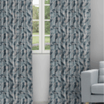 Safari Birds - Aegean Teal Ripple Fold Drapes