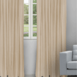 Sand Bubble - Beige Ripple Fold Drapes