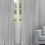 Sand Bubble - Light Gray Ripple Fold Drapes