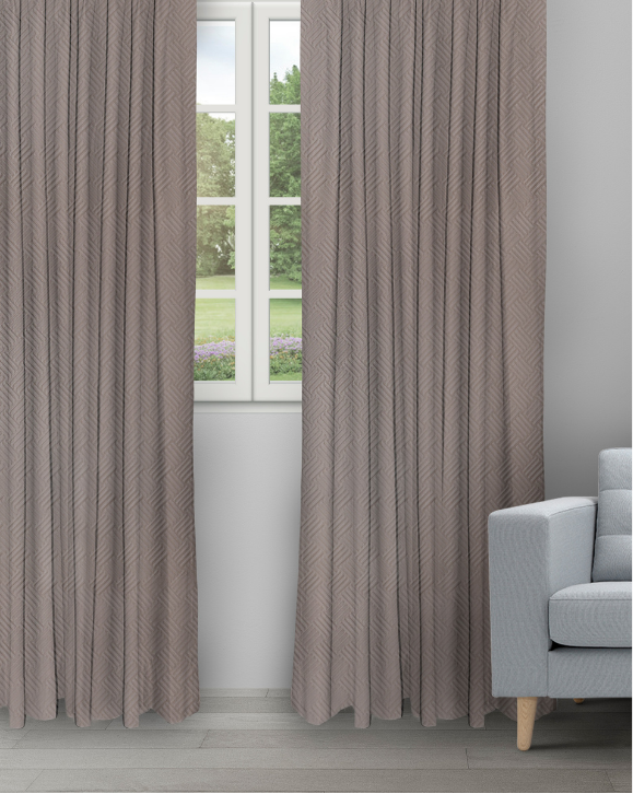 Sand Bubble - Mocha Sand Bubble - Mocha Ripple Fold Drapes - Image 1