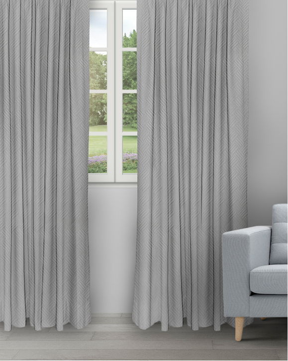 Sand Bubble - Slate Sand Bubble - Slate Ripple Fold Drapes - Image 1