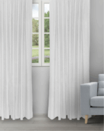 Sand Bubble - Snow White Ripple Fold Drapes