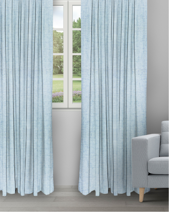 Sand Texture - Aqua Sand Texture - Aqua Ripple Fold Drapes - Image 1