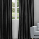 Sand Texture - Black Ripple Fold Drapes