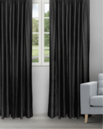 Sand Texture - Black Ripple Fold Drapes